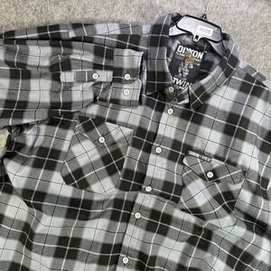 Dixxon - TEARDROP X S&S Cycles - Blue Black Check Men's Snap 4X Flannel  Shirt